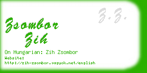 zsombor zih business card